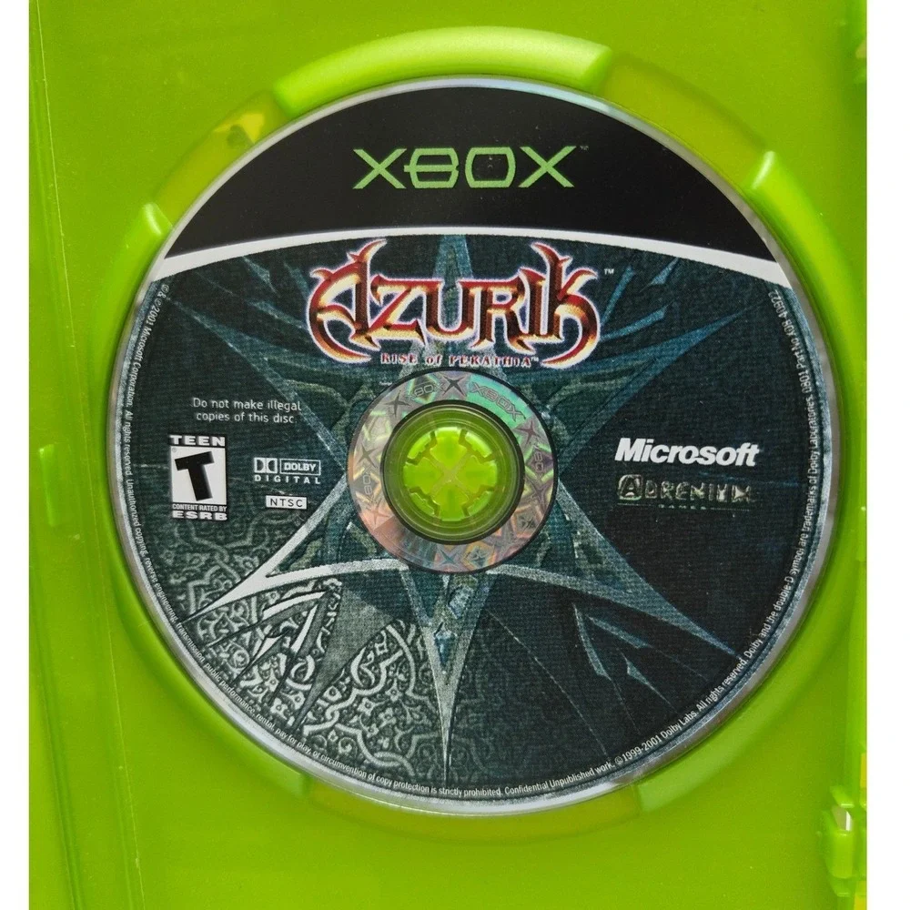 Azurik‎ Rise of Perathia 2001 - Microsoft Xbox - CIB W/ Manual Tested & Working-